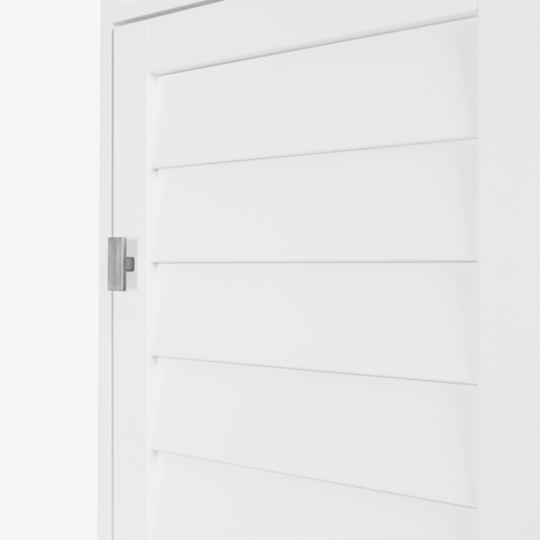 White Shutter Single Door Storage Cabinet