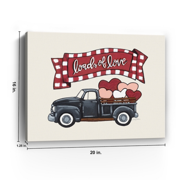 Loads of Love Truck Canvas Art Print