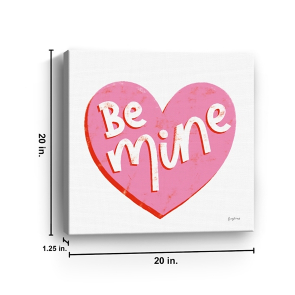 Be Mine Pink Heart Canvas Art Print