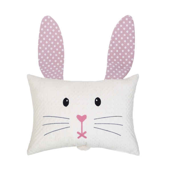 Pink Bunny Face Pillow