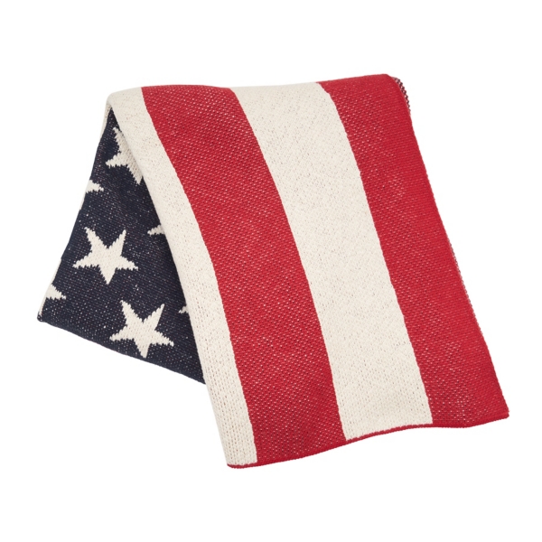 American Flag Cotton Throw