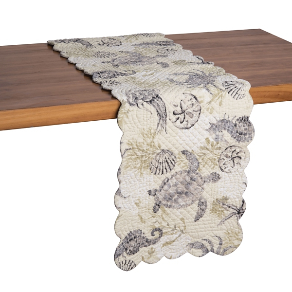 Kirklands Coastal Quilted Table Runner Hamilton Place