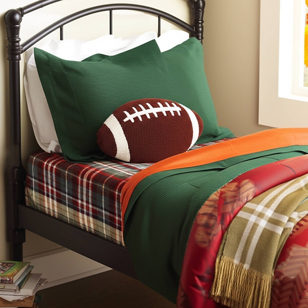 Football Shaped Hooked Pillow