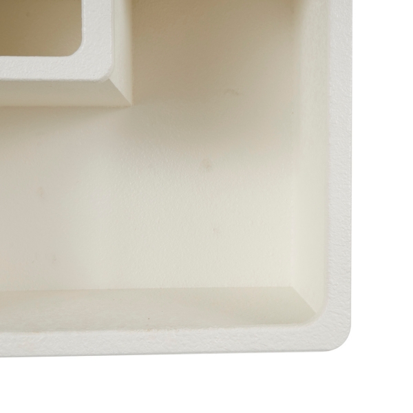 Cream Geometric 5-Section Wall Shelf