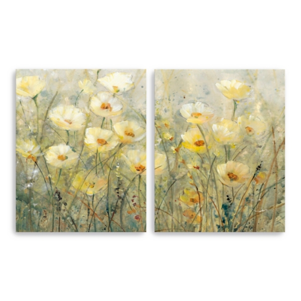 Summer in Bloom Canvas Art Prints, Set of 2