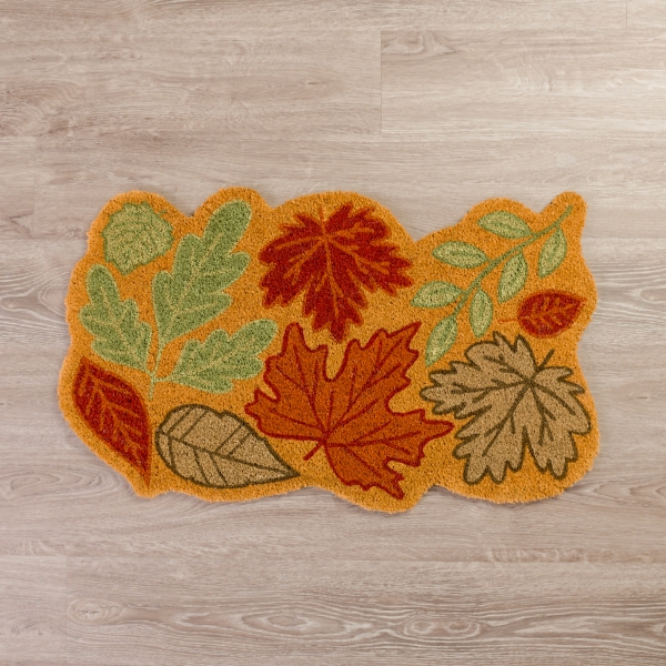 Fall Leaves Shaped Doormat Kirklands Home