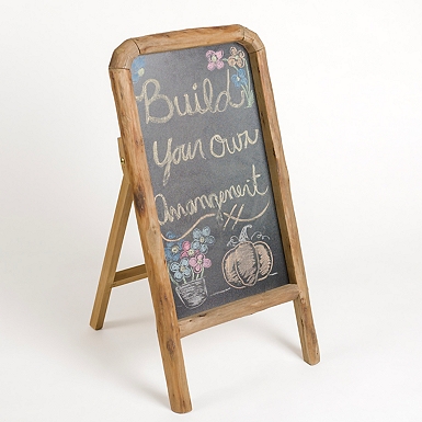 White Beaded Easel Chalkboard
