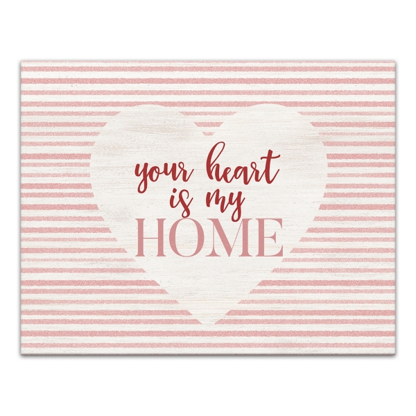 Your Heart is My Home Canvas Wall Plaque