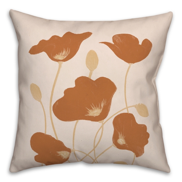 Orange Poppies Indoor/Outdoor Pillow