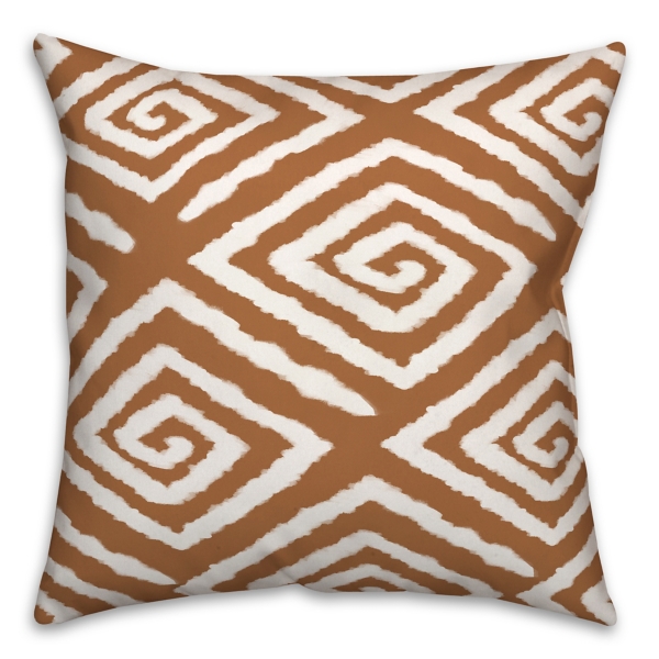 Terracotta Swirls Indoor/Outdoor Pillow