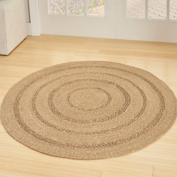 Natural Seagrass Indoor/Outdoor Area Rug, 4x4