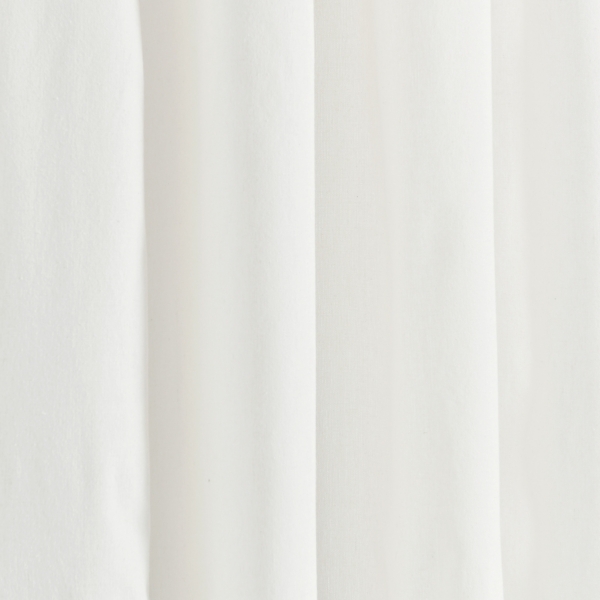 White and Gray Scalloped Curtain Panel Set, 84 in.