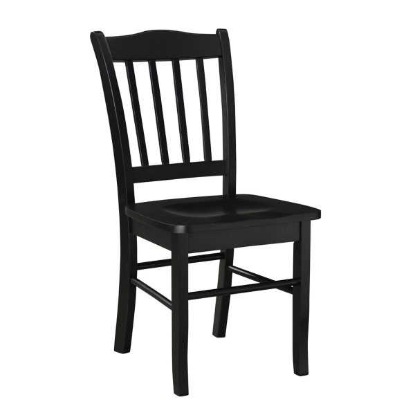 Black Shaker Wood Dining Chairs, Set of 2
