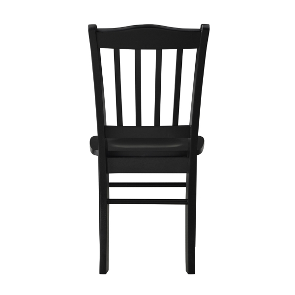 Black Shaker Wood Dining Chairs, Set of 2