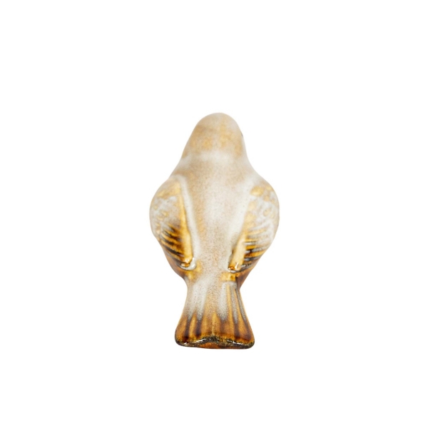 Tan Porcelain Bird Figurines, Set of 4