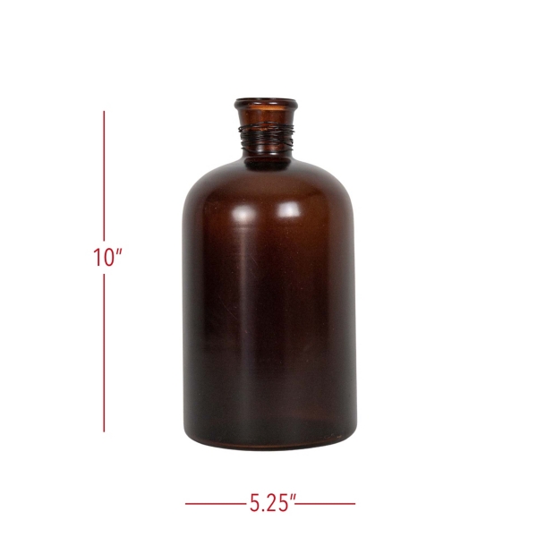 Kirklands Amber Glass Wrapped Neck Bottle Vase Hamilton Place