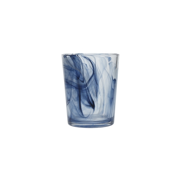 Fortessa Blue Swirl Short Glasses, Set of 6