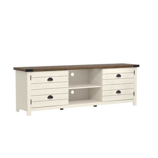 Prestwick Ivory Wood TV Stand, 70 in. Kirklands Home