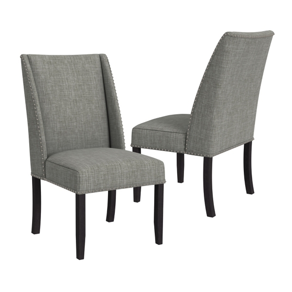 Gray Modern Wingback Dining Chairs, Set of 2 Kirklands Home