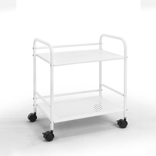 Metal 2-Tier Utility Rolling Cart