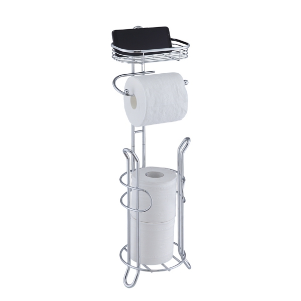 Silver Toilet Paper Storage Stand with Basket Kirklands Home