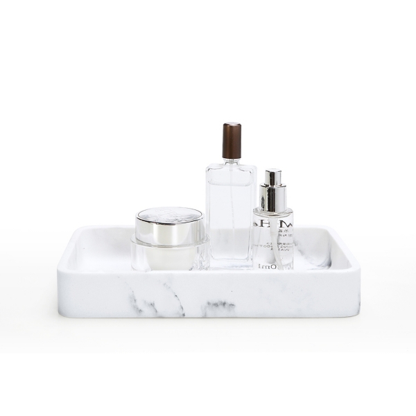 White Marble Vanity Tray Kirklands Home