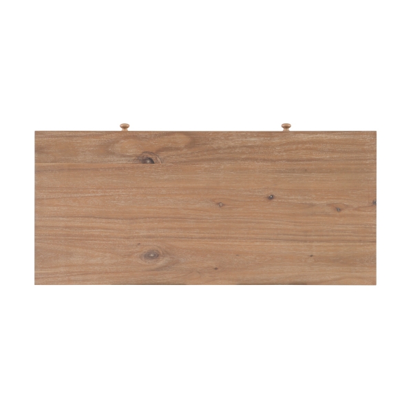 Natural Ripples 2-Drawer Wood Desk