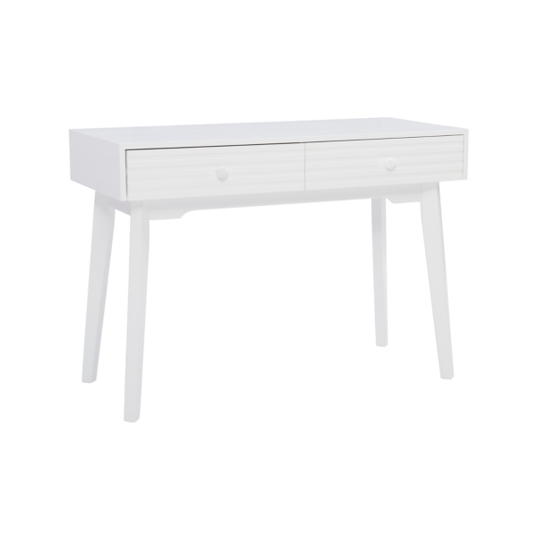 White Ripples 2-Drawer Wood Desk
