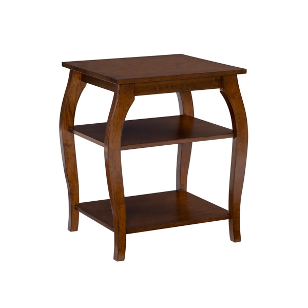 Hazelnut Prismatic Wood Accent Table