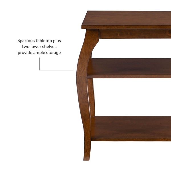 Hazelnut Prismatic Wood Accent Table