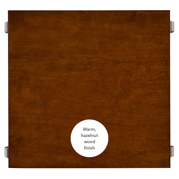 Hazelnut Prismatic Wood Accent Table