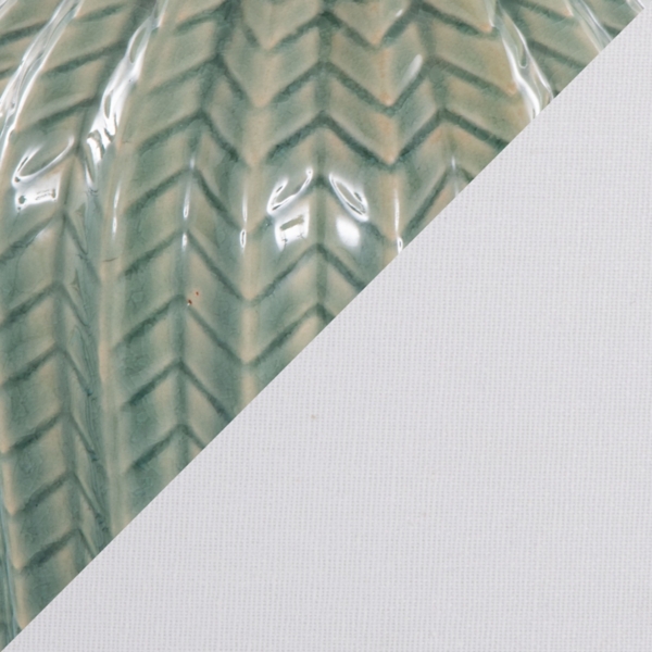 Sage Ceramic Chevron Table Lamps, Set of 2