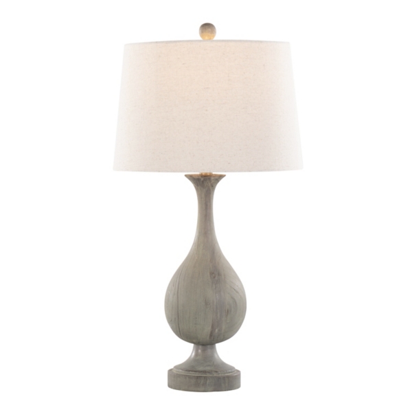 Gray Teardrop Table Lamps, Set of 2