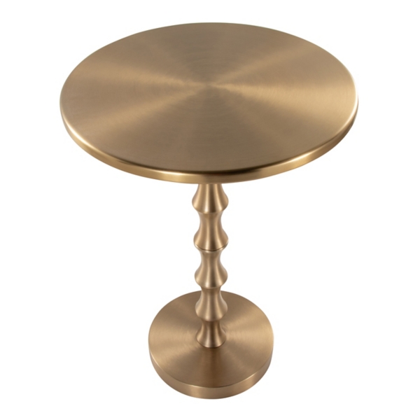 Gold Metal Bamboo Accent Table