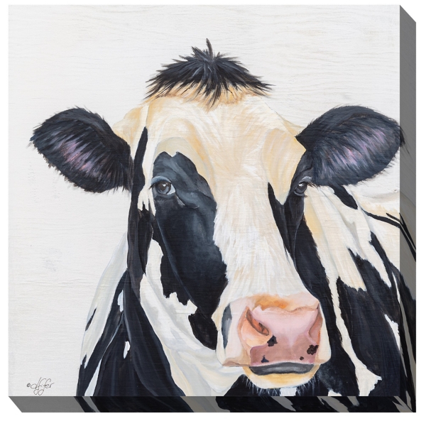 Cow Portrait Outdoor Canvas Art Print
