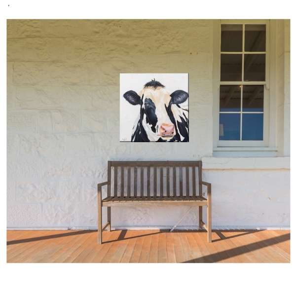 Cow Portrait Outdoor Canvas Art Print