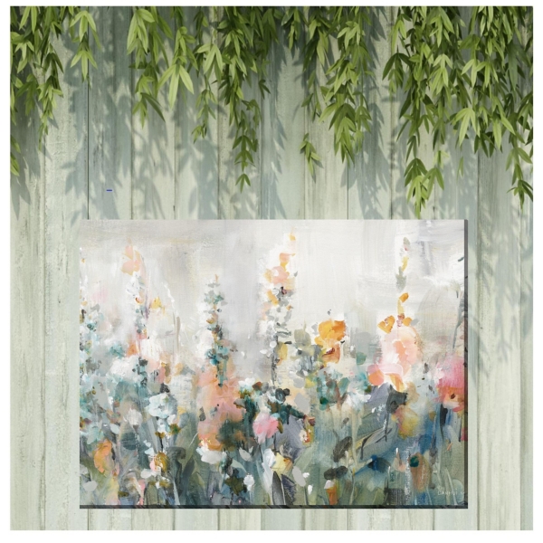 Ethereal Floral Outdoor Canvas Art Print