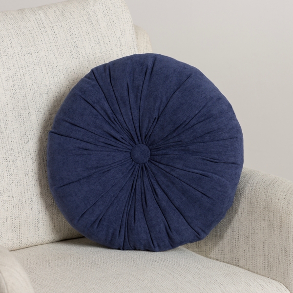 Round navy pillow sale