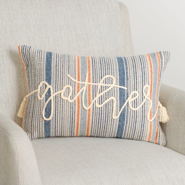 Gather Striped Lumbar Pillow Kirklands Home