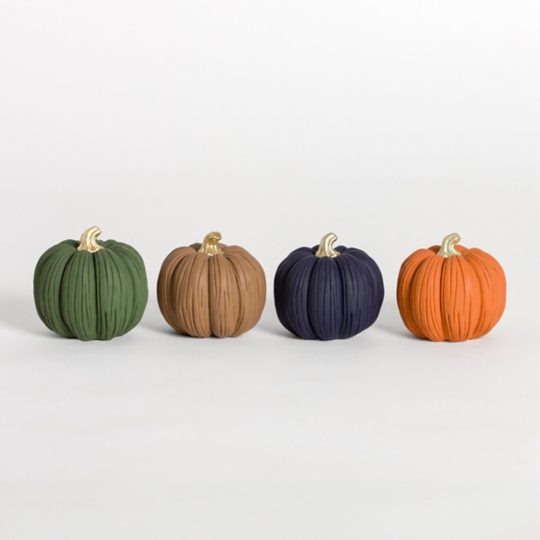 Chalky Multicolored Mini Pumpkin Statues, Set Of 4 | Kirklands Home