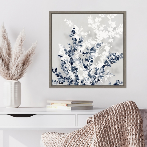 Blue Spring Framed Canvas Art Print