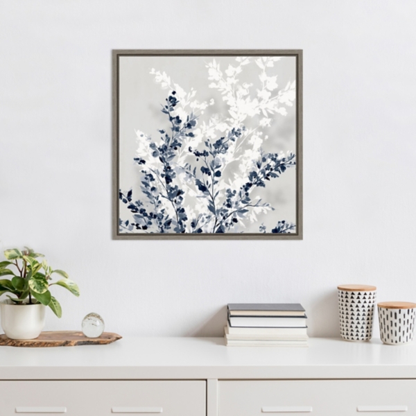 Blue Spring Framed Canvas Art Print