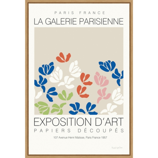 Colorful Fleurs De Matisse Framed Canvas Print
