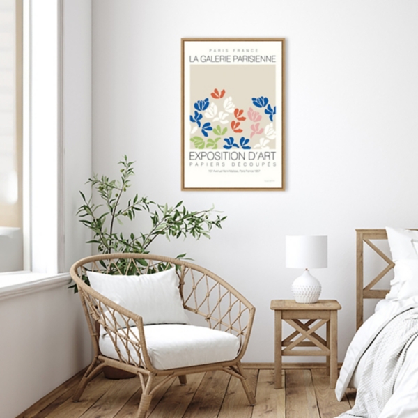 Colorful Fleurs De Matisse Framed Canvas Print