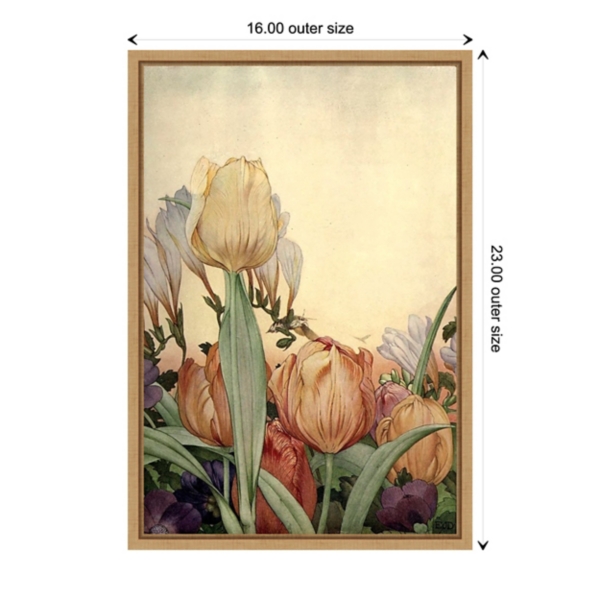 Fantasy Garden Tulip Framed Canvas Art Print