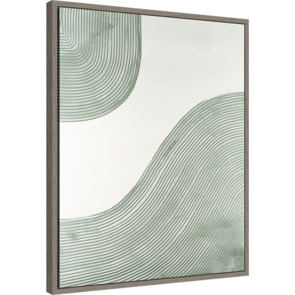 Green Get Going Framed Canvas Art Print