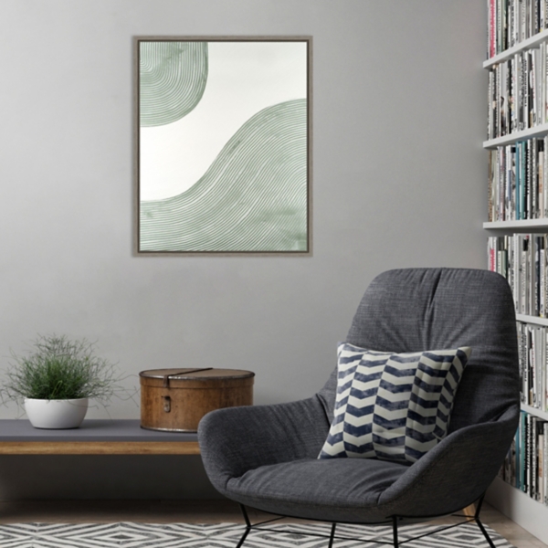 Green Get Going Framed Canvas Art Print