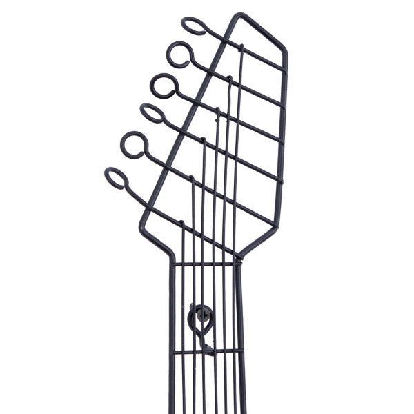 Brown Wood Electric Guitar Wall Plaque