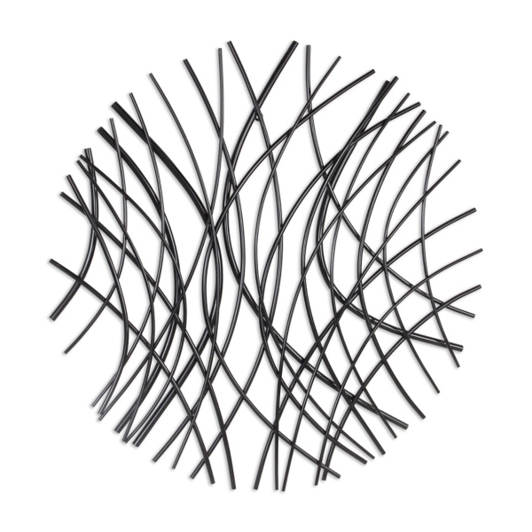 Elena Black Metal Abstract Wall Plaque