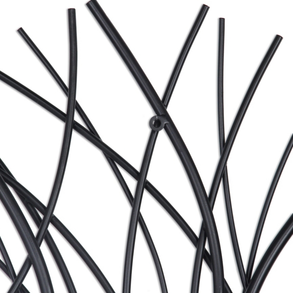 Elena Black Metal Abstract Wall Plaque